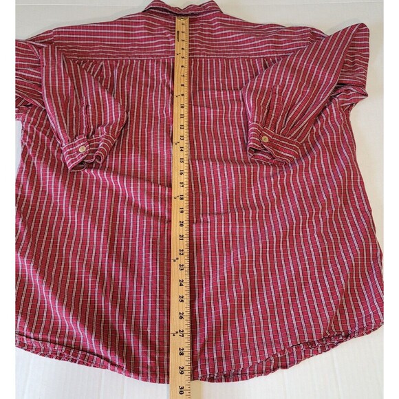 US Expedition Men's Long Sleeve Button Down Shirt Red Plaid Flannel XL Cotton - Picture 9 of 11